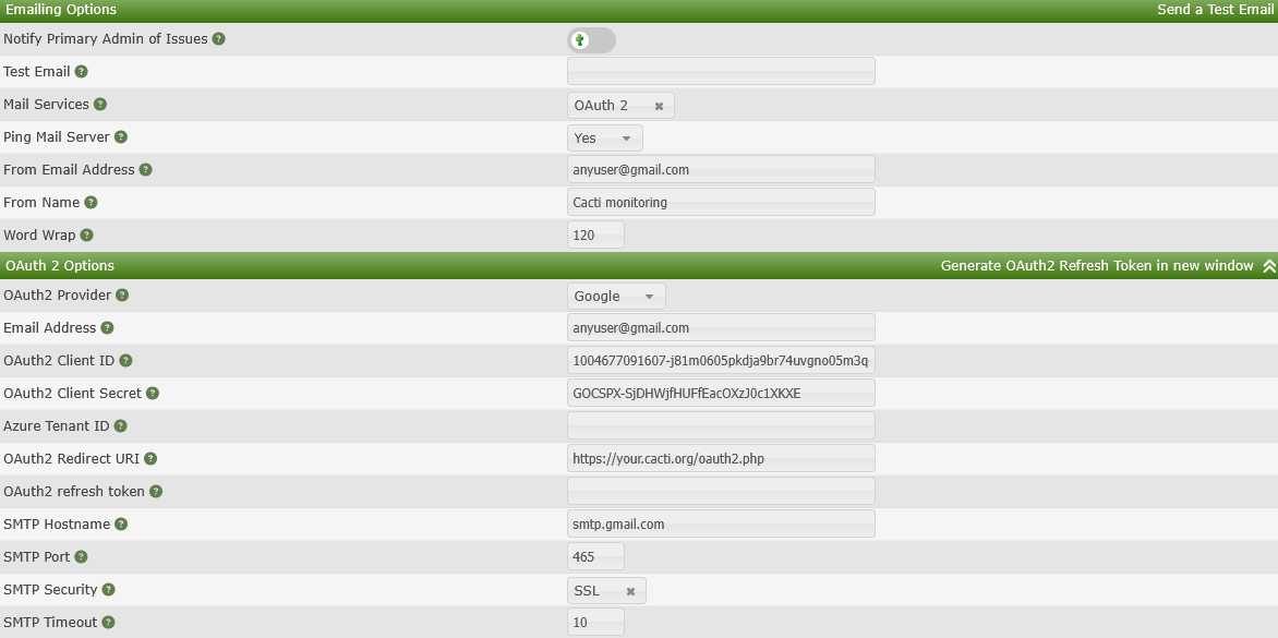 SMTP OAuth2