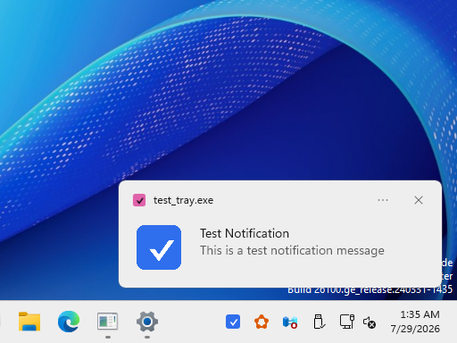 Windows notification
